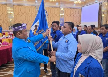 Ketua Umum DPP KNPI, Dr. H.Ali Hanafiah SE.SH. M,Si. resmi melantik Ketua DPD KNPI Sulawesi Tenggara (Sultra) periode periode 2026–2029 Agus Misman.