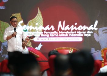 Sekjen PDI Perjuangan Hasto Kristiyanto dalam Seminar Bulan Bung Karno di Blitar.