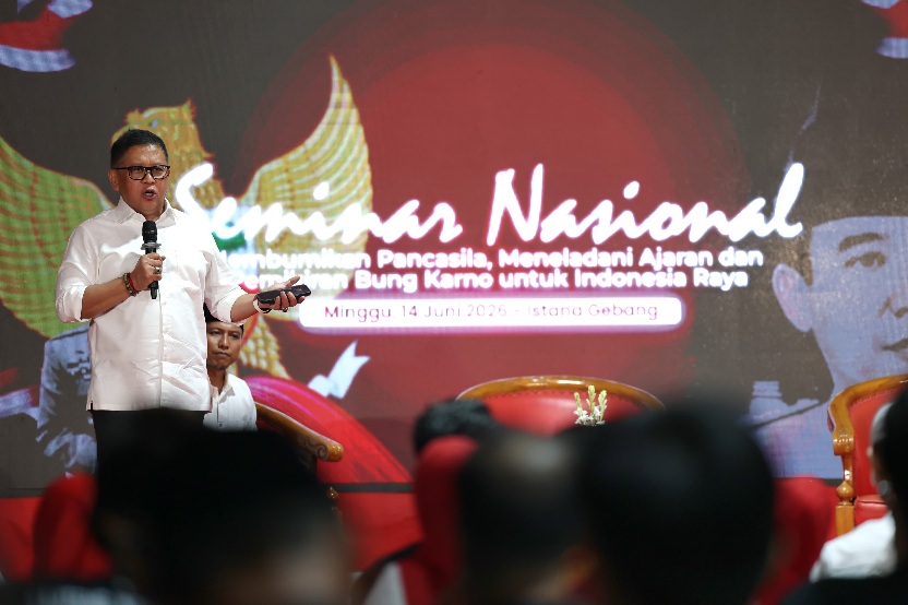 Sekjen PDI Perjuangan Hasto Kristiyanto dalam Seminar Bulan Bung Karno di Blitar.