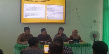 Wakil Ketua DPRD Gresik, Wongso Negoro saat monev percepatan SPM di Kantor Kecamatan Benjeng. Jumat (18/9/2026).